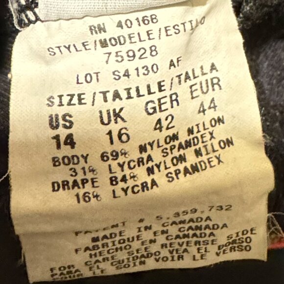 Women's vibrant 1 piece supportive bathing suit-size 16 - Picture 3 of 3